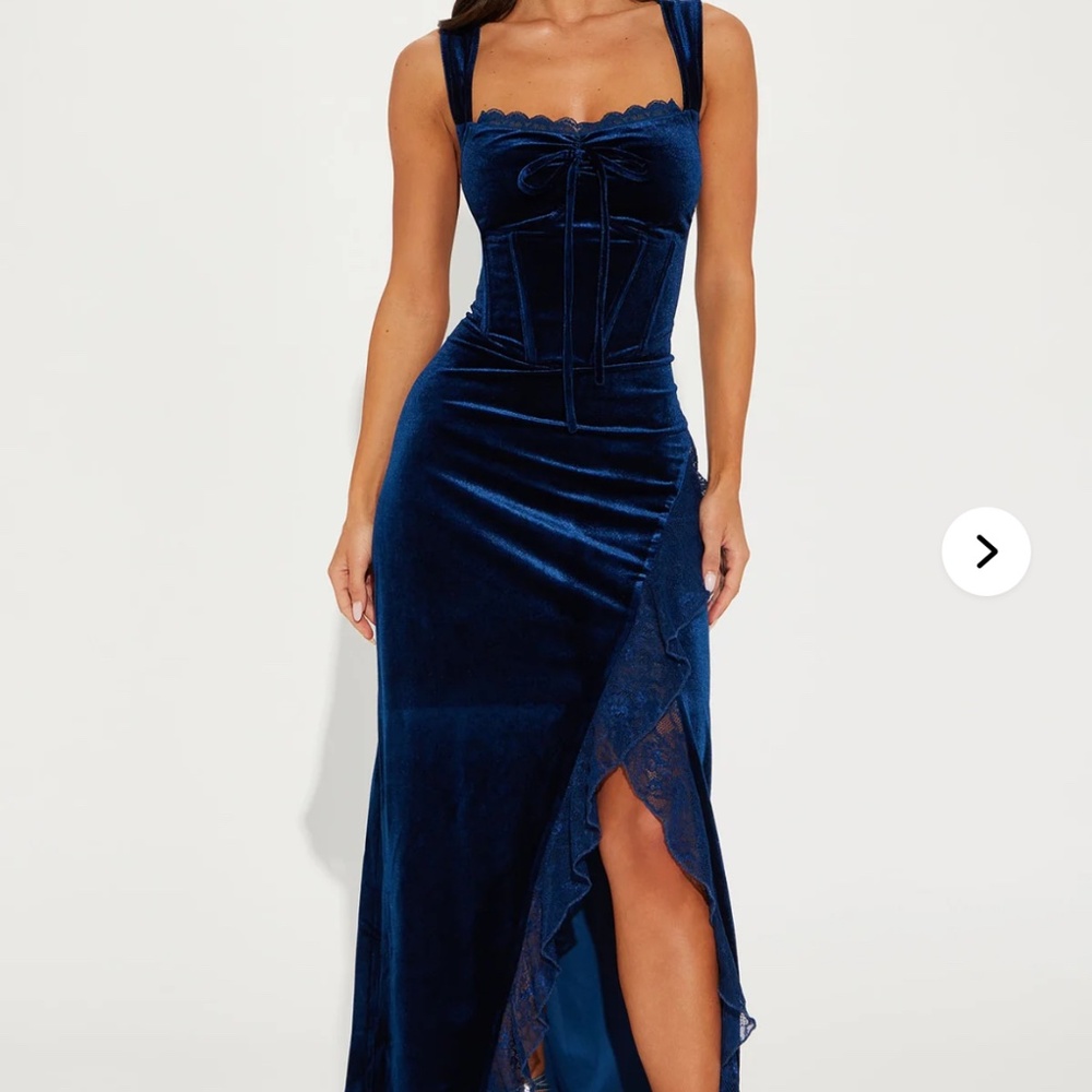 Sydney Velvet Maxi Dress - Navy